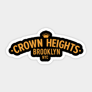 New York Crown Heights - Crown Heights Brooklyn Schriftzug - Crown Heights Logo Sticker